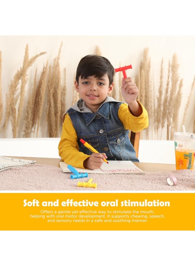 abley's Sensory Chew Tube, T-Shaped Design (Red) - Image 4